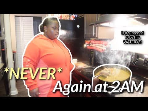 I Tried Making Broccoli Cheddar Soup Late at Night...BIG Mistake! 🤦🏾‍♀️😂