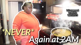 I Tried Making Broccoli Cheddar Soup Late at Night...BIG Mistake! 🤦🏾‍♀️😂