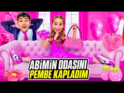 ABİME KIŞKIRTMA !! ODASINI PEMBE RENK İLE KAPLADIM !! KARDEŞ KAVGASI ÇIKTI ODADAN KOVDU !! 