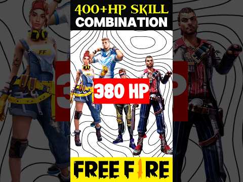 400+ Hp Skill Combination😱Best Character Skill For You😍 #freefire #trending #shorts