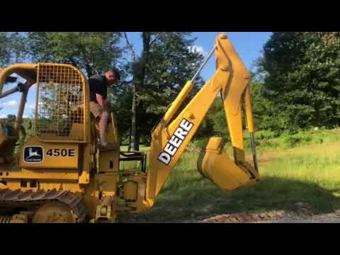 John deer 450e backhoe loader skids steer dozer for...