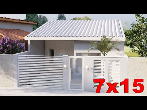 Casa pequena de DOIS QUARTOS | TERRENO 7X15 |