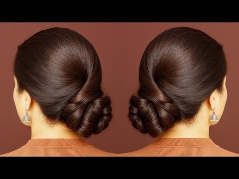 Elegant Braided Low Bun Hairstyle 🌸 Perfect for Weddings, Parties & Festivals | Trending Look 2025