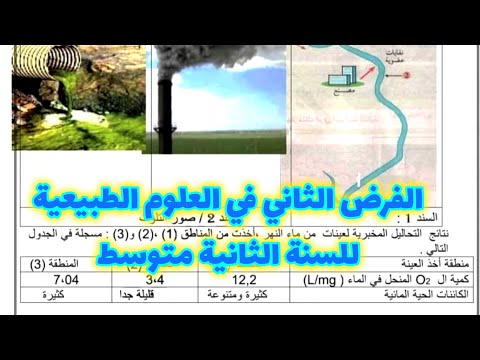 الفرض الثاني في العلوم الطبيعية للسنة الثانية متوسط شامل لكل دروس الفصل الثاني