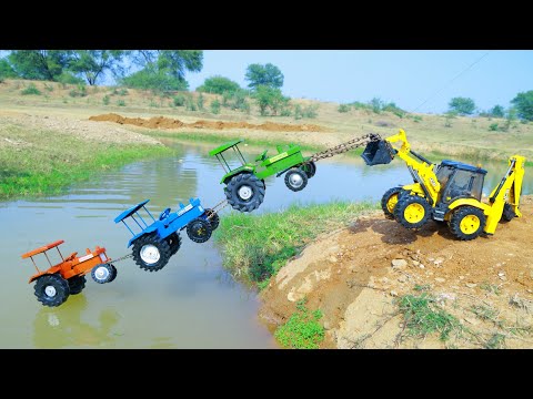 HMT Tractor Mahindra Tractor Eicher Tractor Accident Pulling Out JCB Xpert ? gadi cartoon | CS Toy