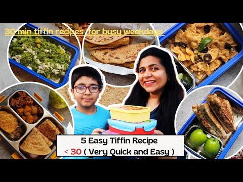 5 Quick and easy recipe for tiffin | Kids will love | #healthytiffin #easyrecipes #quickrecipes