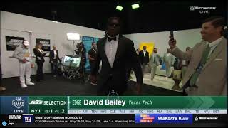 The #Jets have drafted EDGE David Bailey 2nd overall in the 2026 NFL Draft.#NFL #NFLnews #NFLDraft
