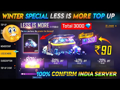 Winter Event Special Less Is More Event 😮🥳| Free Fire New Event | Ff New Event| New Event Free Fire