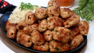 طبخ أسهل وألذ وصفة لكباب الدجاج ! مع اروع صلصة جانبية وااااو😋 Easy Chicken kebab recipe with sauce