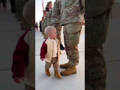 “Nope… Nope…” Until He Found Daddy ❤️ #BabySearch #MilitaryFamily #adorable #cute #family #family