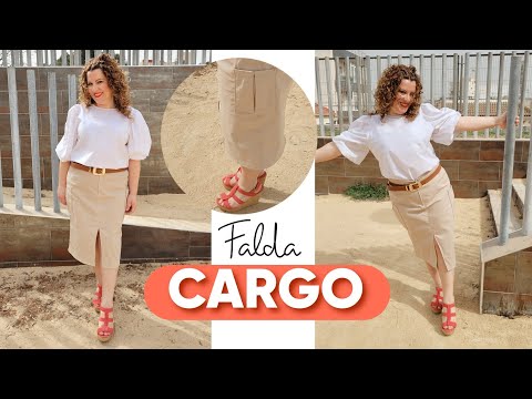 #32 💗 Cómo hacer una FALDA CARGO paso a paso || FALDA MILITAR || FALDAS