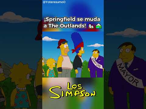 ¡Springfield se muda a The Outlands! 🏘️🏞️ #lossimpson #shorts