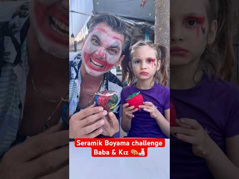 Seramik Boyama challenge 🎨 Baba & Kız 🍶 #shorts #komik #komedi #viralvideo #keşfet