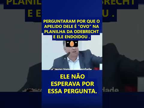 Político se esquiva ao ser questionado sobre apelido 'Ovo' na lista da Odebrecht.