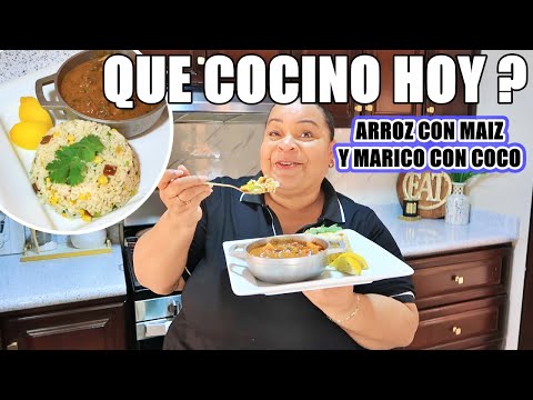 HOY COCINAMOS ARROZ CON MAIZ Y MARISCO CON COCO