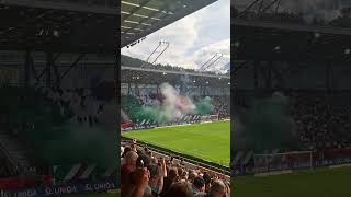 27.07.2025 | SK Rapid Wien away in Innsbruck. #ultras #football #ultrasrapid #skr #choreo #pyro