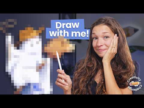 Can I draw a COSTUME based on EMOJIS? 👻 + 🤠 | Draw With Me (iPad)