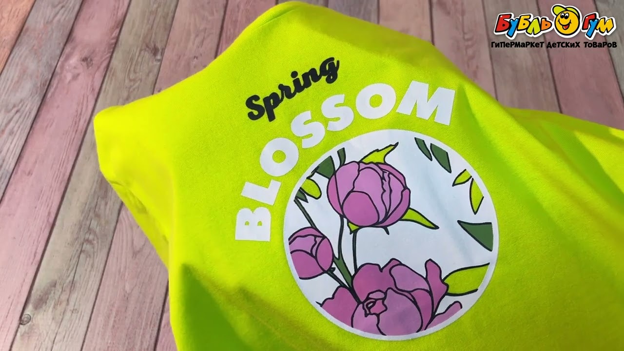 Футболка Lanson Kids с надписью и принтом зеленая - видео