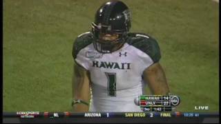 Aaron Brown tackles Michael Johnson Hawaii vs. UNLV 2011