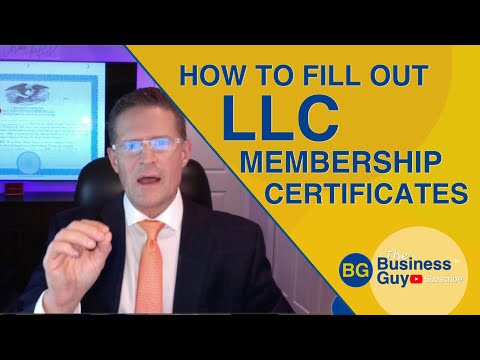 How to Fill Out LLC Membership / Stock Certificates