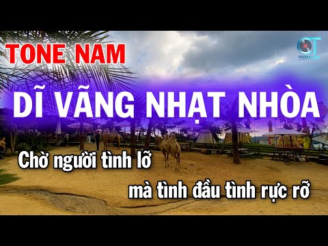 karaoke dĩ vãng nhạc nhòa rumba tone nam | karaoke làng hoa