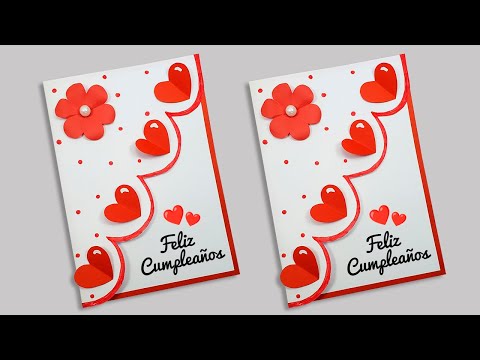 ❣️🌼❤️Hermosa tarjeta de Feliz Cumpleaños ❤️❣️ DIY Birthday greeting card