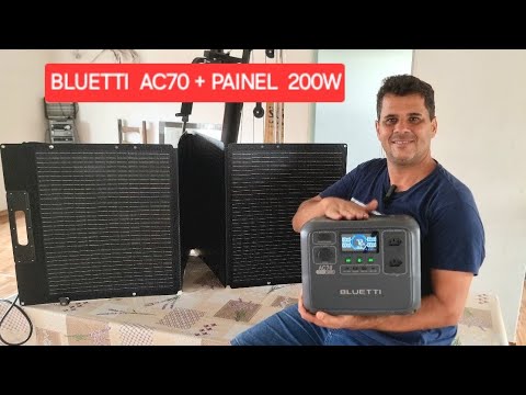 Testamos a BLUETTI AC70 com PAINEL de 200w