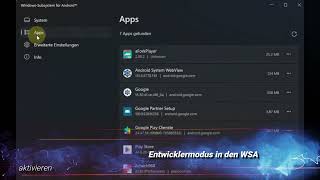 Android-Apps und Linux-Distributionen unter Windows 11