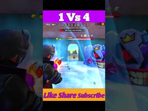 1 Vs 4 🔥 || Total Rampage With Squad Clutch 🤯 #shorts #short