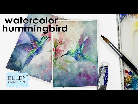 Watercolor Hummingbird Tutorial