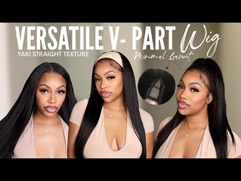 THE PERFECT BLEND! UPGRADED Drawstring YAKI V-PART | Magic V-line + 3 Hairstyles | UNICE HAIR