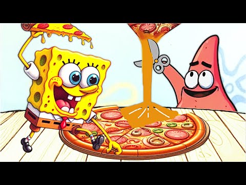 SpongeBob & Patrick's Paper Playtime! | Animation Paper Art | TikTok Challenge Video Compilation