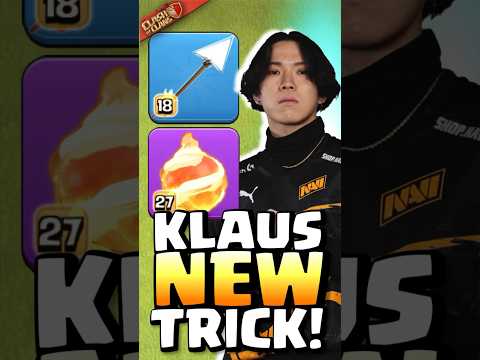 Klaus invents NEW TRICK with FIREBALL and GIANT ARROW! Clash of Clans Esports #clashofclans
