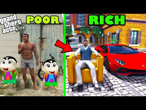 Franklin Change His Poor Life To Ultra Rich Trillionaire Life In GTA 5  SHINCHAN and CHOP