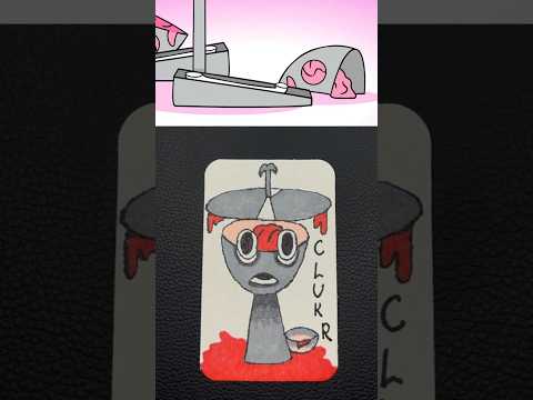 I drew a scary Clukr from Sprunki Phase 4 with a magic sponge.
