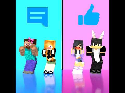 STEVE + ALEX or APHMAU + AARON | WHO IS THE BEST? 🤔 #minecraft