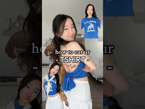 HOW TO TURN UR KRUSTY TSHIRT INTO A CUTE BACKLESS TOP ✂️👚 #tshirt #clothinghacks #outfitideas #ootd