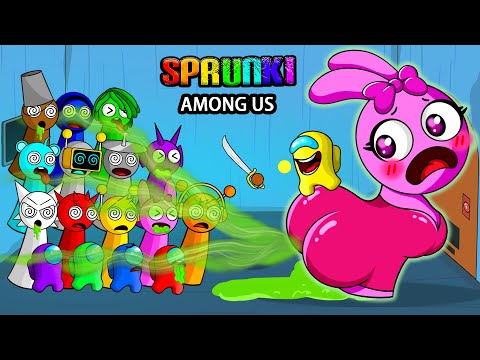 Among Us IGNORES Sprunki PINKI FOR 24 HOURS with 100% Gyat in Backrooms | ANIMATION