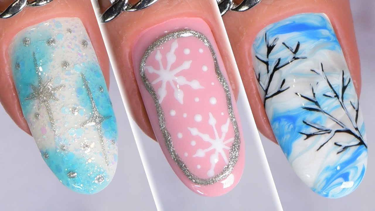 5 Easy Winter Nail Art Designs | Step by Step Gel Nail Tutorial Compilation