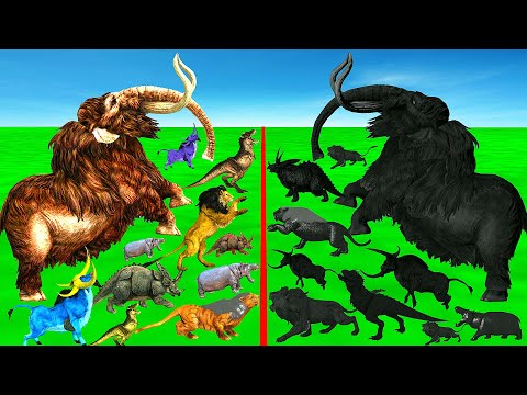 Animal Epic Battle Prehistoric Mammals vs Shadow Itself Size Animal Revolt Battle Simulator