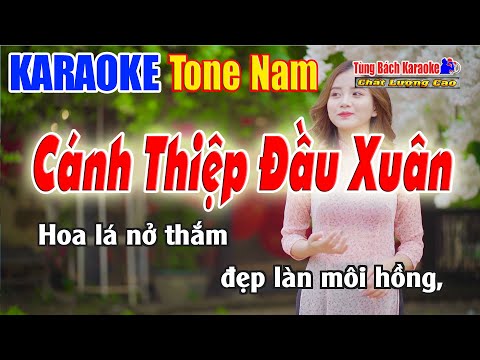 Cánh Thiệp Đầu Xuân Karaoke ( Tone Nam ) Beat Chuẩn Nhạc Sống Tùng Bách