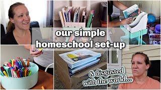 Our Small Space Homeschool Set-Up (& not feeling great these days)  // Mommy Etc
