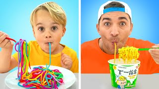 Anak-anak belajar memasak pasta