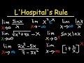 Understanding L'Hopital's Rule and Indeterminate Forms
