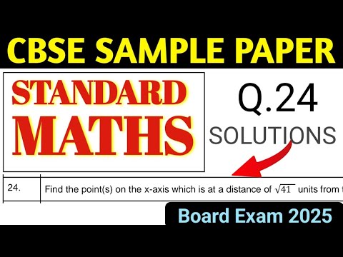 Maths Cbse sample paper solutions class 10 cbse | Standard Maths Cbse sample paper solution 2025 q24