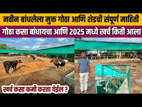 मुक्त संचार गोठा आणि शेड विषयी संपूर्ण माहिती | Mukta gotha Dairy farm shed design and plan