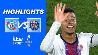 HIGHLIGHTS - Dembélé & Doué complete comeback! | Strasbourg v PSG | Ligue 1 x ITV Sport