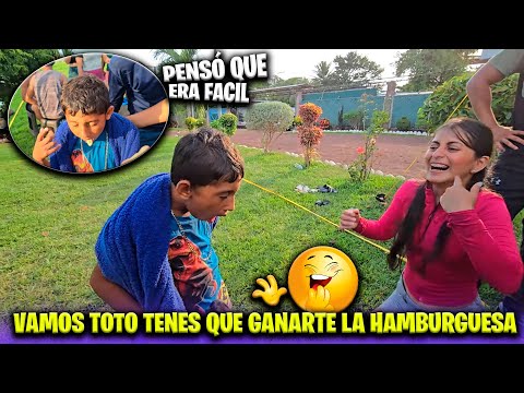 NO pararas de REIR al ver a Toto comerse un ajo. Quiere ganarse una hamburguesa, pasará el reto?