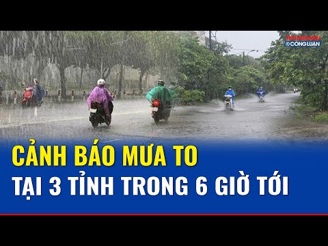 Cảnh báo 3 địa phương có mưa to và nguy cơ thời tiết nguy hiểm trong 6 giờ tới