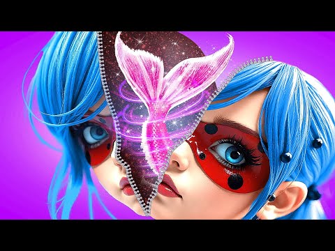 From Nerdy Mermaid to Miraculous Ladybug! 🧜‍♀️✨ Ultimate Beauty Transformation!